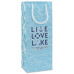 Live Love Lake Wine Gift Bags - Matte (Personalized)