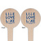 Live Love Lake Wooden 4" Food Pick - Round - Double Sided - Front & Back