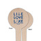 Live Love Lake Wooden 4" Food Pick - Round - Single Sided - Front & Back