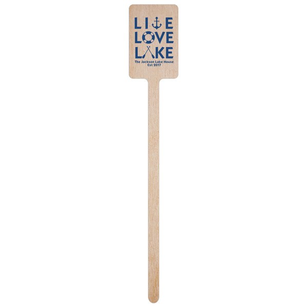 Live Love Lake Wooden 6.25" Stir Stick - Rectangular - Single Stick