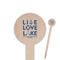 Live Love Lake Wooden 6" Food Pick - Round - Closeup