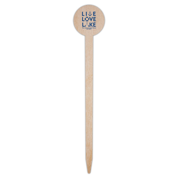 Live Love Lake Wooden 6" Food Pick - Round - Single Pick