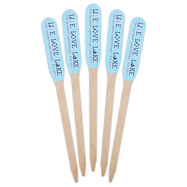 Live Love Lake Wooden Food Pick - Paddle - Fan View