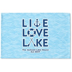 Live Love Lake Woven Mat (Personalized)