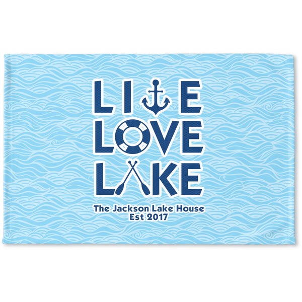 Custom Live Love Lake Woven Mat (Personalized)