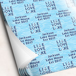 Live Love Lake Wrapping Paper Sheets - Single-Sided - 20" x 28" (Personalized)
