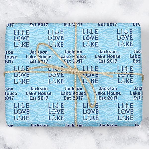 Custom Live Love Lake Wrapping Paper (Personalized)
