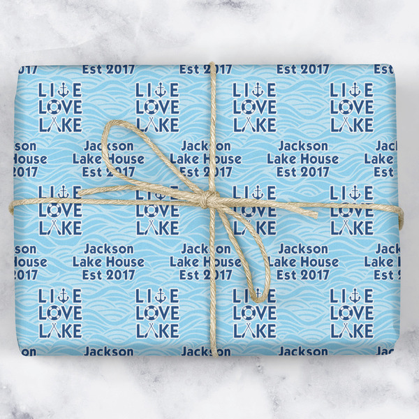 Live Love Lake Wrapping Paper Roll - Matte - Wrapped Box
