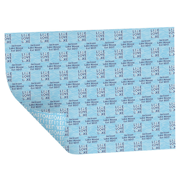 Custom Live Love Lake Wrapping Paper Sheets - Double-Sided - 20" x 28" (Personalized)