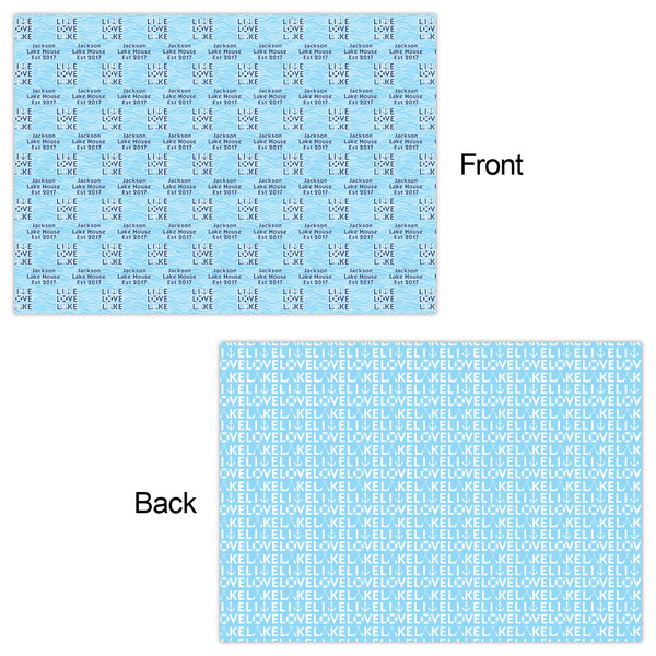 Live Love Lake Wrapping Paper Sheet - Double Sided - Front & Back