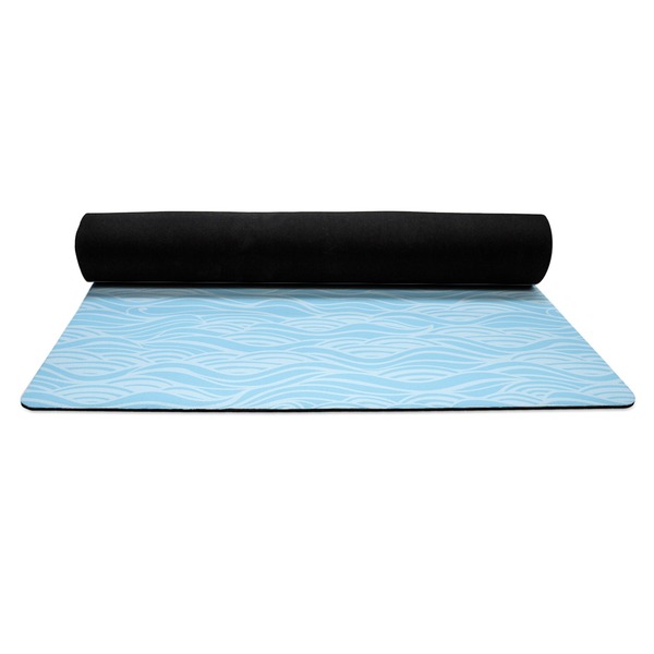 Live Love Lake Yoga Mat Rolled up Black Rubber Backing