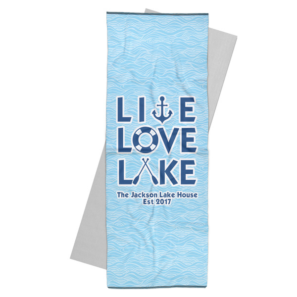 Custom Live Love Lake Yoga Mat Towel (Personalized)