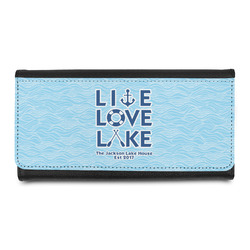 Live Love Lake Leatherette Ladies Wallet (Personalized)