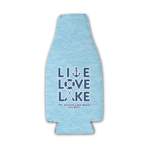 Custom Live Love Lake Zipper Bottle Cooler (Personalized)
