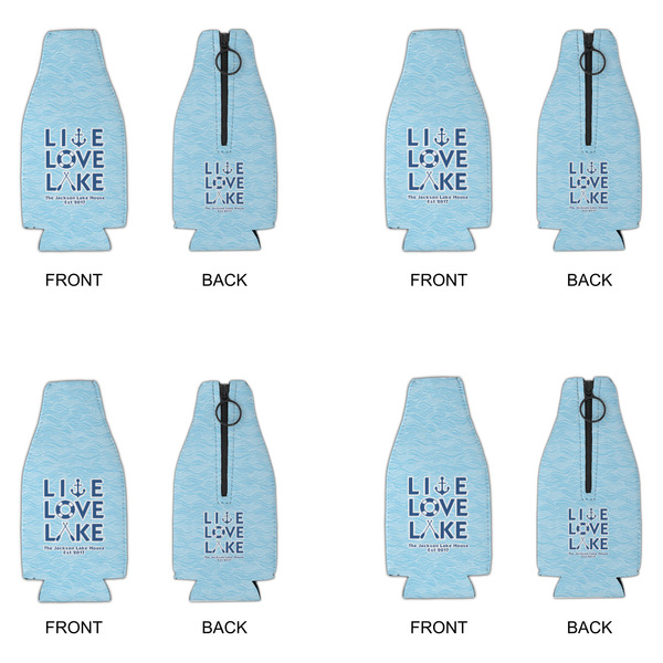 Live Love Lake Zipper Bottle Cooler - Set of 4 - APPROVAL