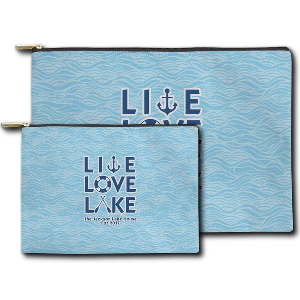 Live Love Lake Zippered Pouches - Size Comparison