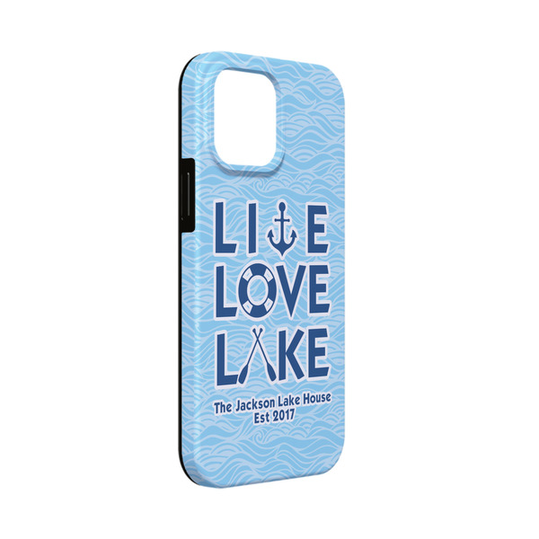 Custom Live Love Lake iPhone Case - Rubber Lined - iPhone 13 Mini (Personalized)