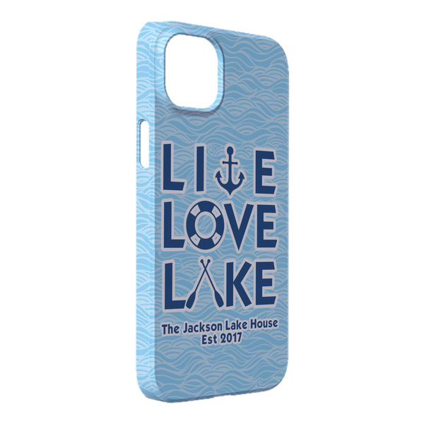 Custom Live Love Lake iPhone Case - Plastic - iPhone 14 Plus (Personalized)