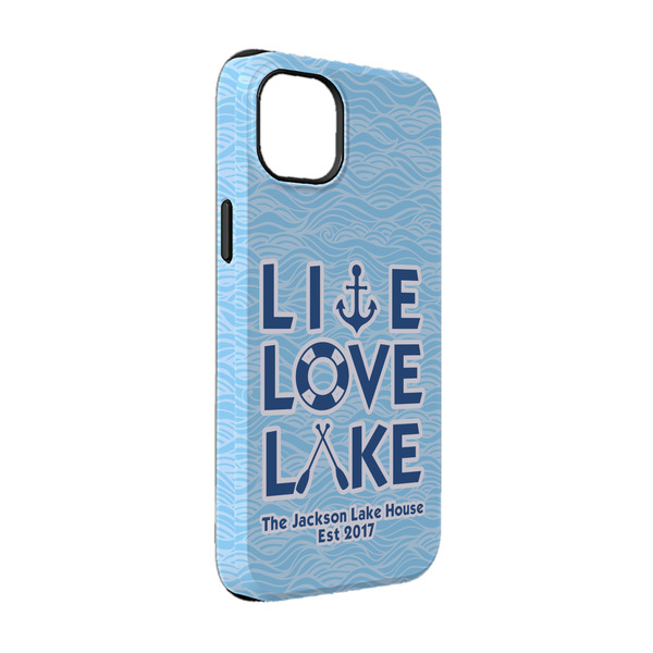 Custom Live Love Lake iPhone Case - Rubber Lined - iPhone 14 Pro (Personalized)