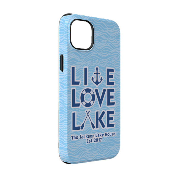Custom Live Love Lake iPhone Case - Rubber Lined - iPhone 14 (Personalized)