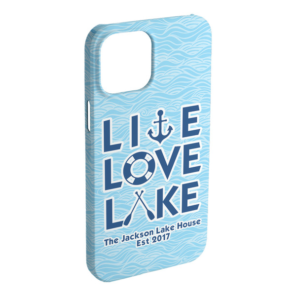Custom Live Love Lake iPhone Case - Plastic - iPhone 15 Plus (Personalized)