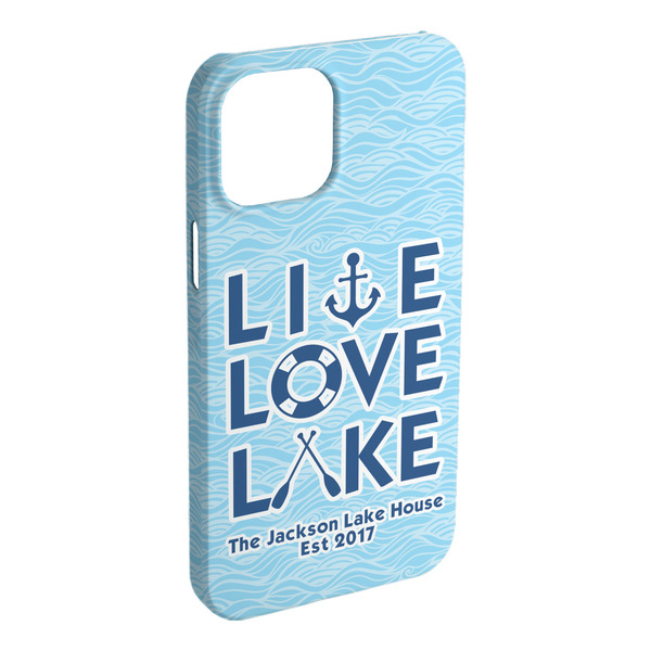 Custom Live Love Lake iPhone Case - Plastic - iPhone 15 Pro Max (Personalized)