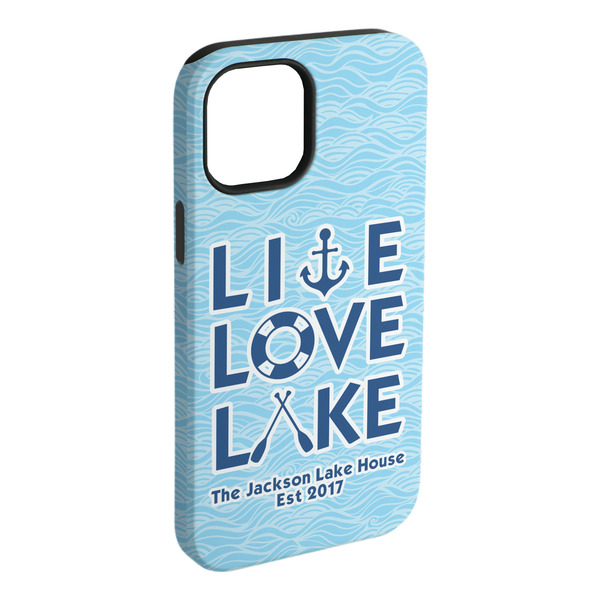 Custom Live Love Lake iPhone Case - Rubber Lined (Personalized)