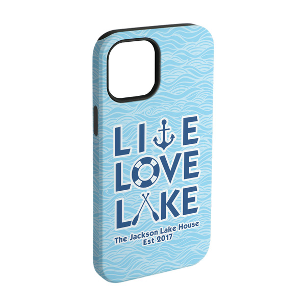 Custom Live Love Lake iPhone Case - Rubber Lined - iPhone 15 (Personalized)