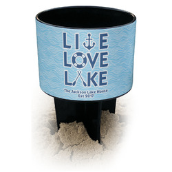 Live Love Lake Black Beach Spiker Drink Holder (Personalized)