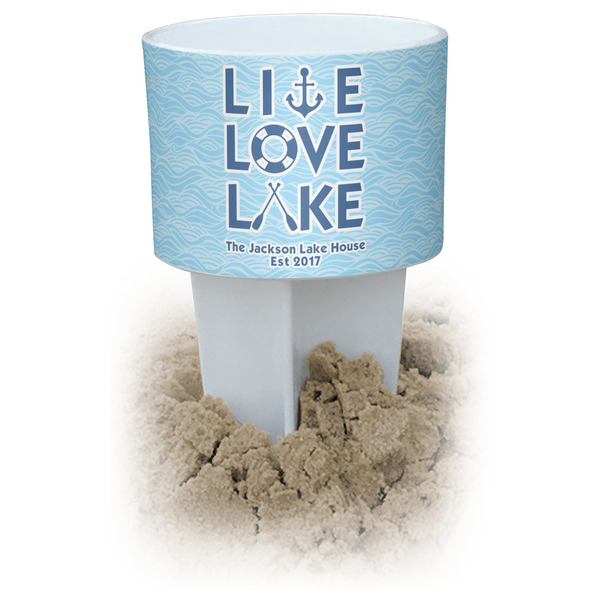 Custom Live Love Lake Beach Spiker Drink Holder (Personalized)