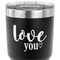 Love Quotes and Sayings 30 oz Stainless Steel Ringneck Tumbler - Black - CLOSE UP