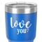 Love Quotes and Sayings 30 oz Stainless Steel Ringneck Tumbler - Blue - Close Up