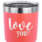 Love Quotes and Sayings 30 oz Stainless Steel Ringneck Tumbler - Coral - CLOSE UP