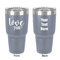 Love Quotes and Sayings 30 oz Stainless Steel Ringneck Tumbler - Grey - Double Sided - Front & Back