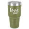 Love Quotes and Sayings 30 oz Stainless Steel Ringneck Tumbler - Olive - Front