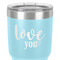 Love Quotes and Sayings 30 oz Stainless Steel Ringneck Tumbler - Teal - Close Up