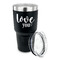 Love Quotes and Sayings 30 oz Stainless Steel Ringneck Tumblers - Black - LID OFF