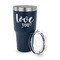 Love Quotes and Sayings 30 oz Stainless Steel Ringneck Tumblers - Navy - LID OFF