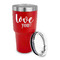 Love Quotes and Sayings 30 oz Stainless Steel Ringneck Tumblers - Red - LID OFF