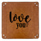 Love Quotes and Sayings 9" x 9" Leatherette Snap Up Tray - APPROVAL (FLAT)
