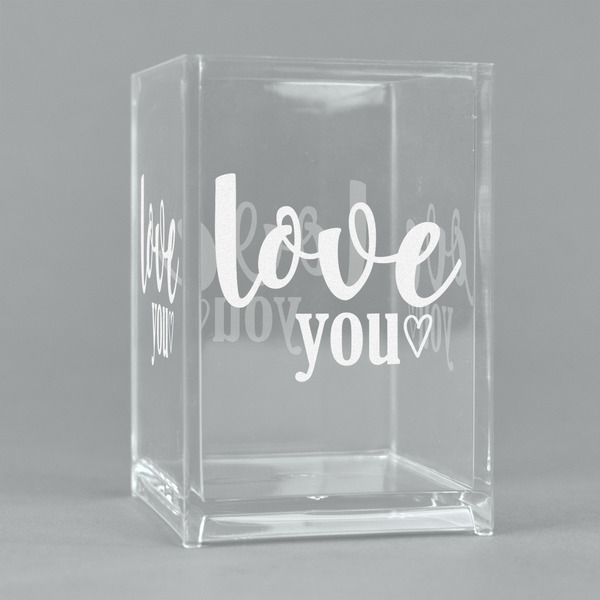 Custom Love Quotes and Sayings Acrylic Pen Holder