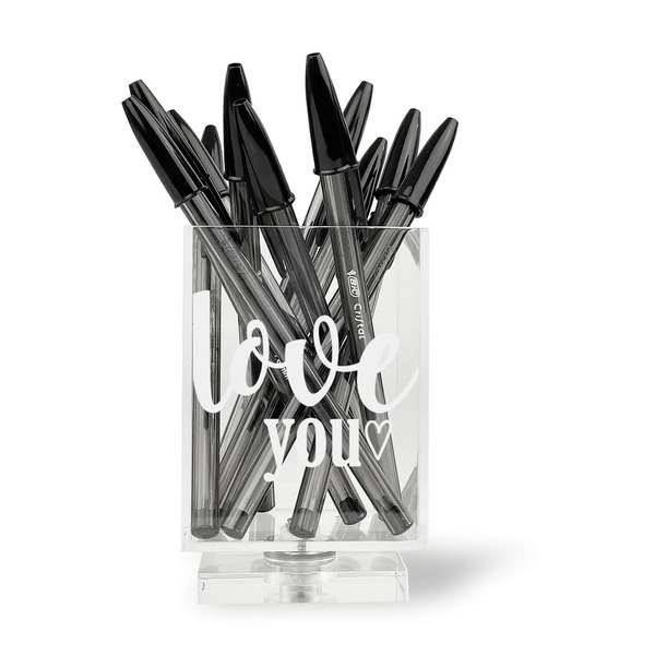 Love Quotes and Sayings Acrylic Pencil Holder - FRONT