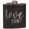 Love Quotes and Sayings Black Flask Set