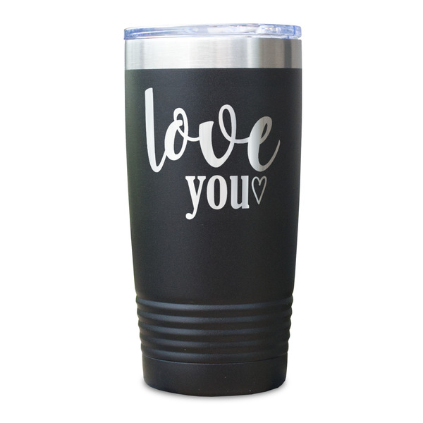 Love Quotes and Sayings Black Polar Camel Tumbler - 20oz - Single Sided - Approval