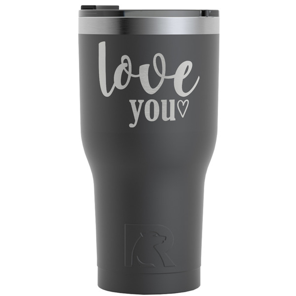 Custom Love Quotes and Sayings RTIC Tumbler - Black - Engraved Front