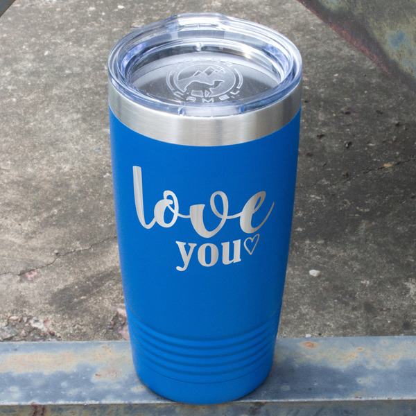 Love Quotes and Sayings Blue Polar Camel Tumbler - 20oz - Angled