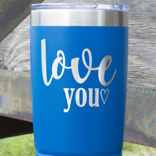 Love Quotes and Sayings Blue Polar Camel Tumbler - 20oz - Close Up