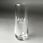 Love Quotes and Sayings Champagne Flute - Stemless Engraved - Single