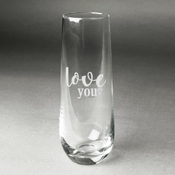 Love Quotes and Sayings Champagne Flute - Stemless Engraved - Single