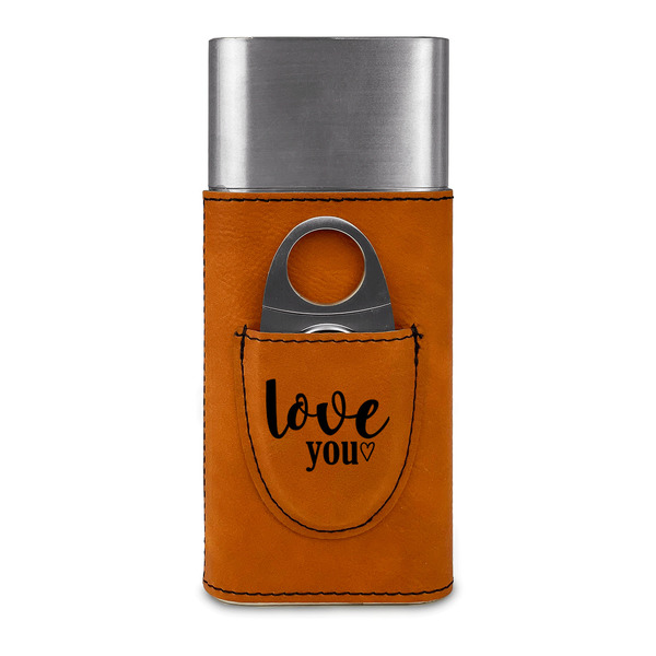 Love Quotes and Sayings Cigar Case with Cutter - FRONT